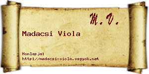 Madacsi Viola névjegykártya